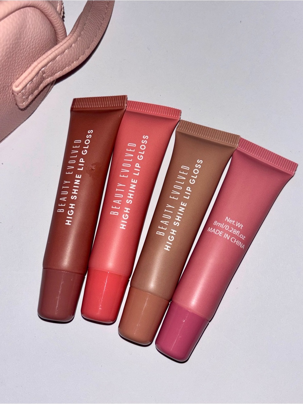 Beauty Evolved High Shine Lip Gloss Set — Pink, Coral & Brown Shades